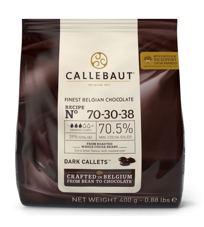 Chocolate Negro 70-30-38 Callets 70% (400 gr)