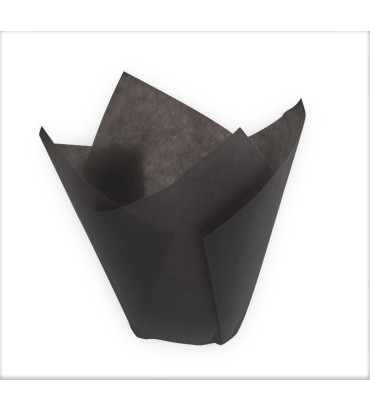 FORMA TULIPA PAPEL PRETO 50X80MM(923235)
