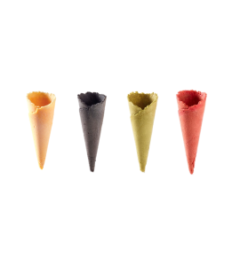Mini cones cores revestidos