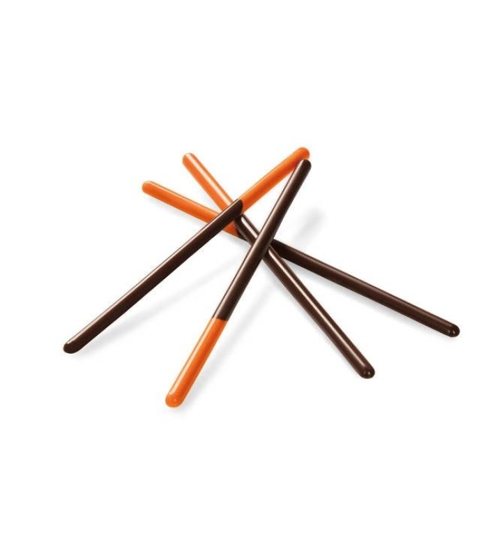 Sticks Cor Laranja de Chocolate Negro