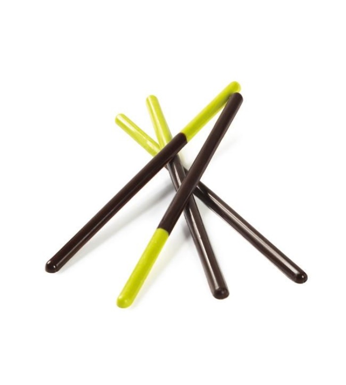 Sticks Cor Lima de Chocolate Negro